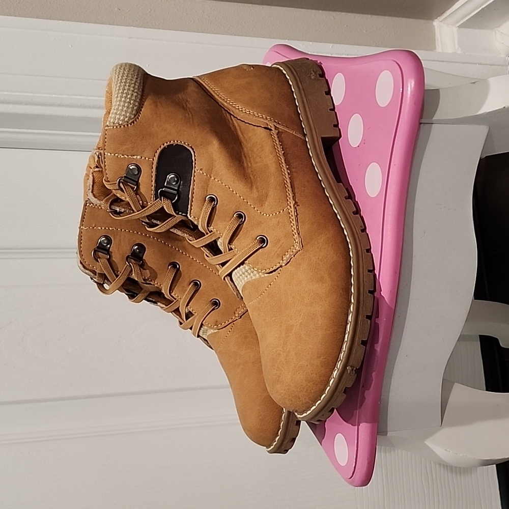 Kids Zipper Leather Ankle Boots